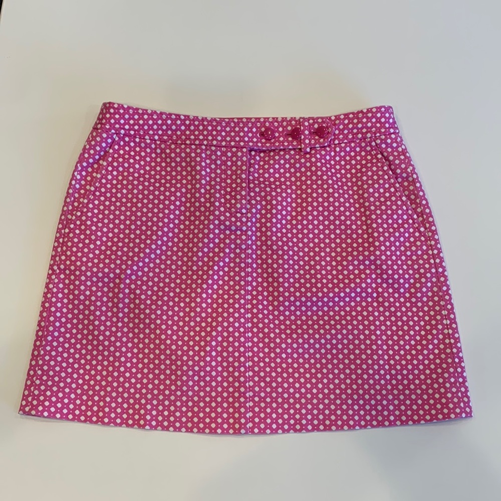 J.Crew Stretch Pink & White Mini Skirt, 4